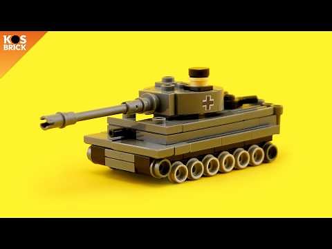 Lego Tiger 1 v.2 / Panzer 6 WW2 German Tank Mini Vehicles (Tutorial)