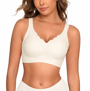 Daystry Womens Wireless Bras Push Up Bra Comfort Seamless Full Coverage Supportive Everyday Bras