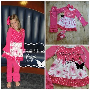 Pink Outfit Boutique Ruffle Pants Girls Outfit Toddler 9M 12M 18M 2T 3T 4T 5, 6, 7 8 Matilda, Fall Outfit, RTS, Girls School Outfit - Etsy
