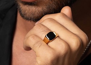 Men Black Onyx Ring, Onyx Signet Ring, Statement Ring, Onyx Square Ring, Statement Ring, Onyx Square Ring, Black Signet Ring - Etsy