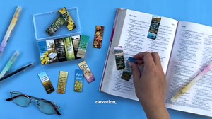 Decorably 50 Pack 0.8x2.3in Bible Religious Magnetic Bookmarks, Unique Motivational Designs Scriptures & Prayers Page Clips for Women & Men - for Faith Study, Devotional, Journaling and Reading, Gift