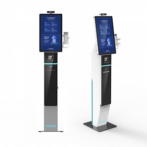 [Hot Item] 21.5 23.8 32 Inch Bank Queue Kiosk Queue Management System Kiosk Number Calling Kiosk with Ticket Dispenser Kiosk