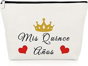 15th Birthday Gifts for Girls Makeup Bag Birthday Gifts for Teen from Mom Sweet 15 Gifts Cosmetic Bag 15 Years Old Girls Gifts Happy 15th Birthday Gifts for Daughter Sister Turning Fifteen Gift