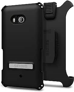 Seidio Dilex Case with Kickstand and Holster Combo for HTC U11 (Black/Black)