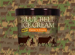 541K views · 4.8K reactions | Introducing our newest creation Camo ‘n Cream Ice Cream - a colorful combination of three great tasting ice cream flavors- Pistachio Almond, Milk Chocolate and cream cheese – swirled together in a camouflage pattern. Available in stores beginning today! #bluebell #new #icecream #camo #cream #camouflage | Blue Bell Ice Cream | Facebook