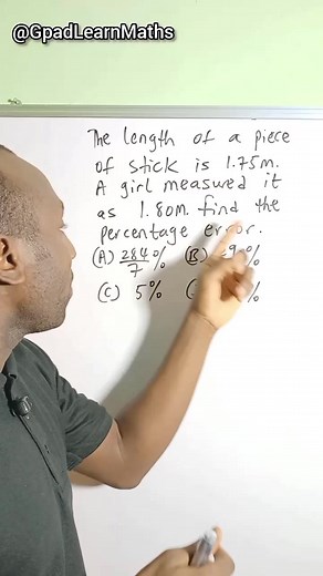 How to Calculate Percentage Error. #percentage #percentageerror #error #measurement #gpadlearnmaths | Gpad Learn Maths