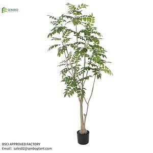 [Hot Item] Factory Direct Indoor Home Lacquer Wood Tree Green Plant Light Landing PU Trunk