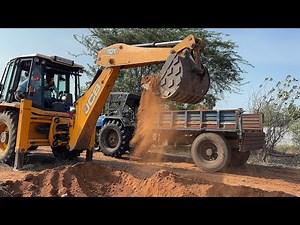 JCB 3DX Mud Loading into Tractor Trailer Heavy Equipment Working || JCB Video