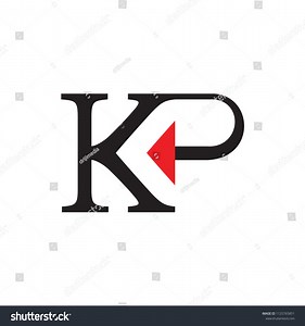 Kp Logo Letter Design Back Arrow Stock Vector (Royalty Free) 1125765851 | Shutterstock