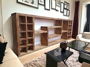 Rustic Reclaimed Wood Wine Rack Bar: Industrial Console Table - Etsy Australia