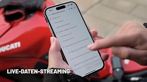 TopScan Motorrad OBD2 Diagnosegerät, Kabelloser Motorrad OBD2 Diagnosewerkzeug, Passend für Harley, Ducati, BMW, Alle Systeme Scan Tool mit Hot Reset Funktionen, Datenstrom, Grau