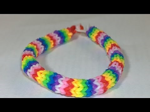 How To Make Super Easy Rainbow Loom Hexafish 6- pin Fishtail Bracelet with Two Forks! DIY