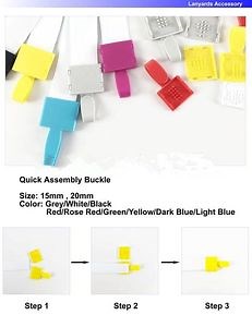 [Hot Item] Easy Assemble No Stitch Lanyard Hook Plastic Clip Safety Breakaway Buckle