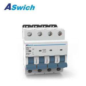 [Hot Item] Aswich OEM 4 Pole 16, 20, 32, 63A MCB 1000V DC Solar Main Switch Circuit Breaker for Photovoltaic System with Shunt Release & Auxiliary Contact