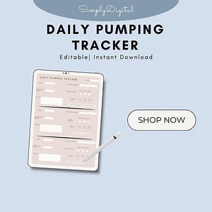 Breast Milk Pumping Tracker | Daily Pumping Log | Printable   Editable Canva Template - Etsy Australia