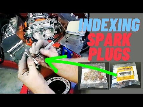 Indexing and side gapping spark plugs with speed master tapered seat washer kit