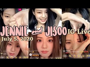 (English) BLACKPINK Jennie IG Live with Jisoo (07/05/20)