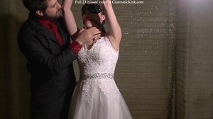 Bride Rosie Lynn slave training in dungeon