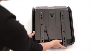 Universal Tractor Seat, Replacement Lawn Mower Seat with Slide PVC Material Riding Mower Seat Adjustable Seat Central Drain Hole Skid Steer Seat for Dozers Excavator Heavy Duty Machinery Seat