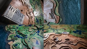 Reproduces the Hyal land of 'The Legend of Zelda Breath of the Wild' as a huge wooden map