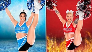 Hot vs Cold Cheerleading Challenge Full of Good Vibes