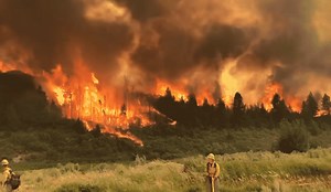 Smoke visible in Eagle County from Pine Gulch Fire near Grand Junction