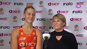 Co-captain Jamie-Lee Price joins Julie Fitzgerald at the round three press-conference 🎤 | GIANTS Netball