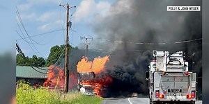 Vt. DMV investigating truck fire, explosion in Ferrisburgh