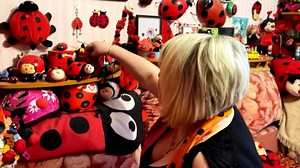 9K views · 72 reactions | Nadiia Komarova loves things that look like ladybugs. Every corner of her Dnipro, Ukraine home is filled with ladybug paraphernalia: pictures, stuffed toys, tea kettles. | Inside Edition | Facebook