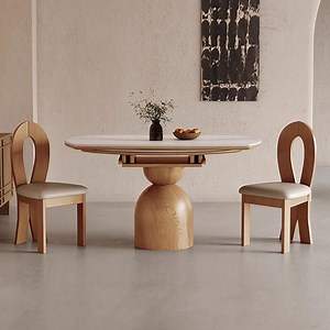 [Hot Item] Nordic Style Contemporary Dining Room Furniture Simple Modern Sintered Stone Top Dining Table