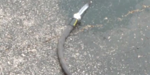 Beware of hot water from the garden hose