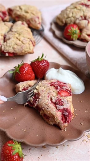 @terianncarty levelling up baking with our NEW Gluten-Free Flour! These strawberry scones are the perfect summer delight, comment below with a "🍓" and we'll DM you the @terianncarty recipe ❤️ | Nature's Path Organic