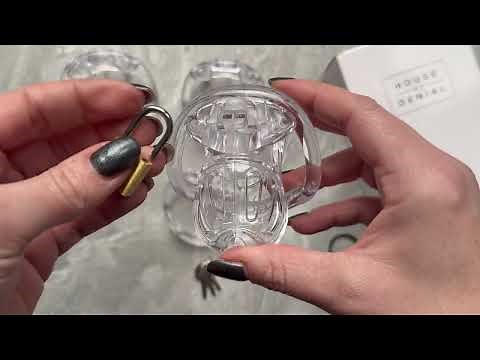 Clear HoD370S Small Plastic Chastity Cage Kit | House of Denial