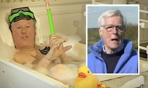 Countryfile: John Craven reclines in bath in throwback report