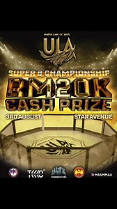 🔥 UNITED LAIR OF ARTS: SUPER 8 CHAMPIONSHIP 🔥�Get ready for Malaysia’s most explosive MMA showdown! We’re kicking off the first leg of the ULA Super 8 a no-nonsense, high-stakes amateur MMA competition powered by MFL 💥💰 RM20,000 CASH PRIZE is up for grabs.�Only the best will rise. Are YOU one of them? This is YOUR chance to prove you belong in the cage. We’re calling all serious, high-level amateur fighters to step up and claim your moment.⚔️ 8 Fighters. 1 Cage. 1 Champion.�This is more than