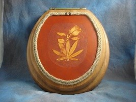 Toilet seats with hand-carved leather lids