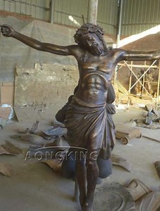 [Hot Item] Statue of The Crucified Jesus Bronze Figure Foundry Sculpture