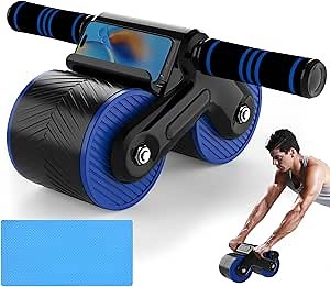 LifeTech Ab Wheel Roller Kit with Push-Up Bar, Push Up Wheel for Abs Workout, Multifunctional Abdominal Exercise Roller Home Gym Equipment Core Strength Workout (A Pair)