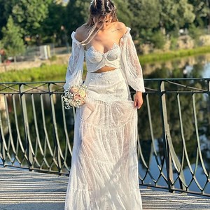Boho Style Wedding Dress - Etsy Canada