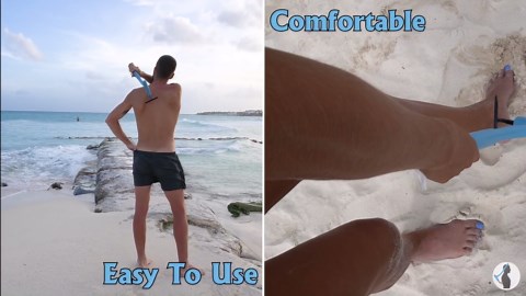 Back Shaver for Men - Razor Extension Handle. Ergonomic Manscape Yeti Stick. Leg & Back Shavers for Men & Women. Men's Back Hair Remover Wand. DIY Body Groomer Extension