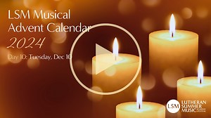 LSM is pleased to present the 2024 Musical Advent Calendar Day 10 | Tuesday, December 10 St. John Passion | BWV 245 39. Chorus ("Ruht wohl") 40. Chorale Johann Sebastian Bach (1685-1750) Bach Collegium Valparaiso & LSM Community Dr. Christopher M. Cock, conductor Excerpted from the St. John Passion on Wednesday, July 24, 2024 To have these daily videos delivered straight to your inbox, sign up at https://forms.gle/4fj9ZsvkR6dP7QMz7 | Lutheran Summer Music (LSM) | Facebook