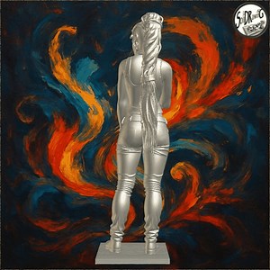 Long Braided Cyberpunk Tattooed Girl – SoliDRawinGs SG1904