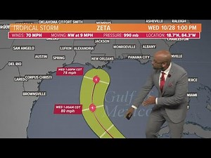 Tropical Storm Zeta: Path, timing and intensity forecast