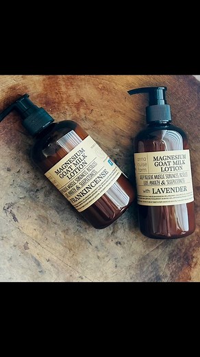 Magnesium goat milk lotion…handmade in small batches in SE Texas! Get relief from restless legs, leg cramps, eye twitches, anxiety, sleeplessness and more! Available at Market At The Park, Pinewood Market Days and The Nik-Nak Nook! We also ship. #annalouisefarm #madeintexas #goatmilksoap #womanownedsmallbusiness #familyownedbusiness #familyfarm #magnesiumlotion | Anna Louise Farm LLC