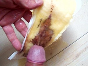 Peeing on a used pad