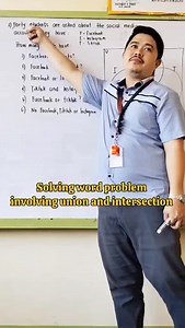 33 reactions | Solving word problem involving union and intersection #teacher #math | Moises Carlos | Facebook