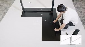 TIQLAB 63 x 55 inch L Shaped Standing Desk Adjustable Height, Electric Corner Standing Desk, Sit Stand Computer Table with Splice Board, Rustic Brown