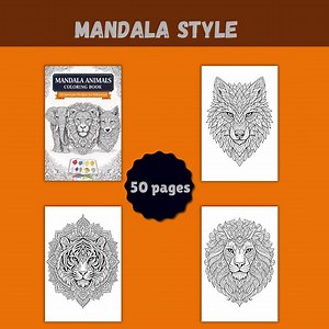 50 mandalas à colorier, coloriages pour adultes et enfants à imprimer au format PDF, téléchargement numérique immédiat - Etsy France