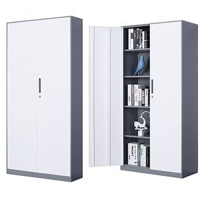 [Hot Item] Swing Door Metal Shelved Cabinet Modern Office Bookcase with Doors