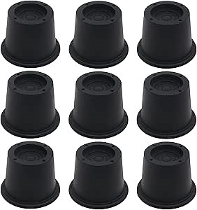 9 Pack Furniture Risers Black Bed Risers 2 inch, Bed Lifts Risers for Sofa, Couch, Desk, Bed Frame Risers Heavy Duty Table Leg Extenders Supports Up to 1,300 Lbs